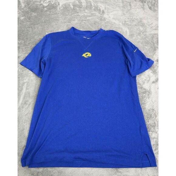Los Angeles Rams Nike Dri-Fit Short Sleeve T Shirt Men's Size Medium Blue - Picture 1 of 13